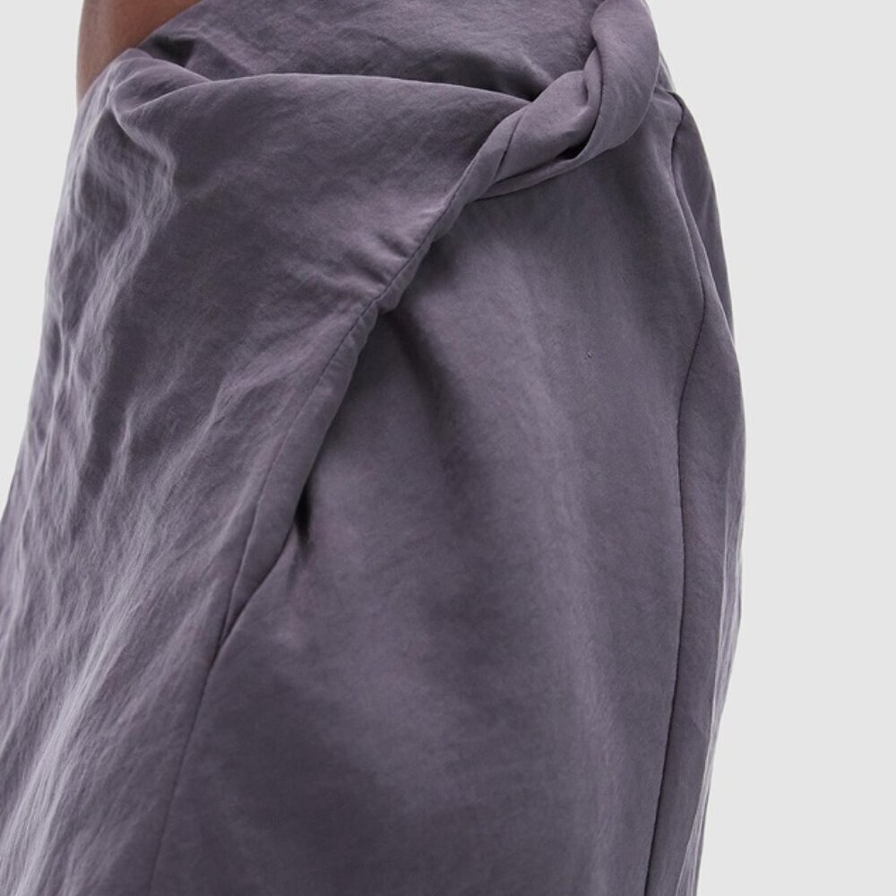 NWT TOPSHOP Soft Touch Twist Low Rise Maxi Skirt Multipe Sizes Charcoal - Picture 3 of 10